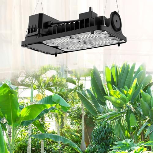 SANSI 100W LED Pflanzenlampe für Zimmerpflanzen, 1000W Äquiv, 2x4ft Grow Lampe Vollspektrum Dimmbares Wachstumslicht mit optischer Linse für hohe PPFD, energiesparendes Pflanzenlicht