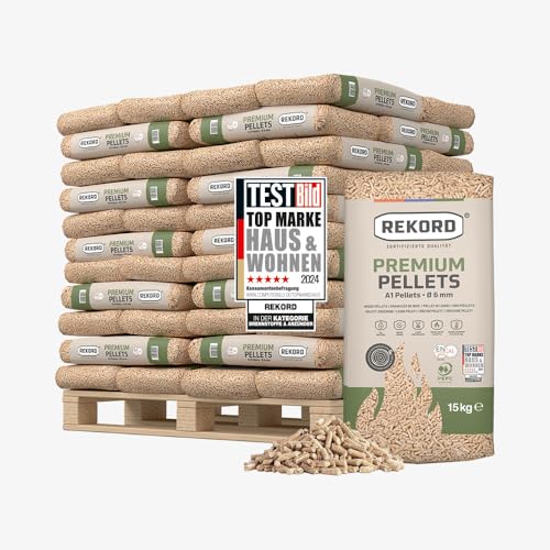 Premium REKORD Pellets A1, Sackware auf Palette (66 x 15 kg)