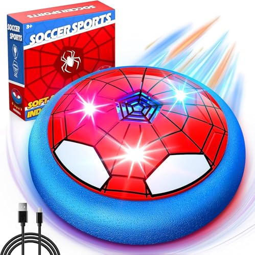 Hot Bee Spider Hover Fußball Indoor Air Power Fussball Jungen Spielzeug Geschenke für 4 5 6 7 8 10 12 Jahre Luft Schwebende Fußball Ball Spielzeug mit LED Kinder Fußball Spielzeug Geburtstag