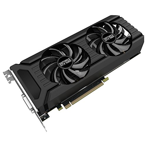 Palit GeForce GTX 1060 NE51060015J9-1060D Dual 6 GB Grafikkarte (GDDR5, 8000 MHz, 16x PCI-Express 3.0, Schwarz/Silber)
