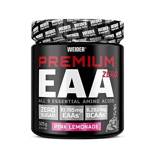 Weider Premium EAA Pulver - Essentielle Aminosäuren - BCAA 2:1:1 Verhältnis, vegan & zuckerfrei - 325g - Pink Lemonade