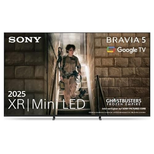 Sony BRAVIA 5 XR Mini-LED 55 Zoll Fernseher (K55XR52), AI XR-Prozessor, akustisches Multi-Audio, Dolby Vision/Atmos, IMAX Enhanced, Google TV (2025), Google Cast, Apple AirPlay 2, Game Menu, Smart TV