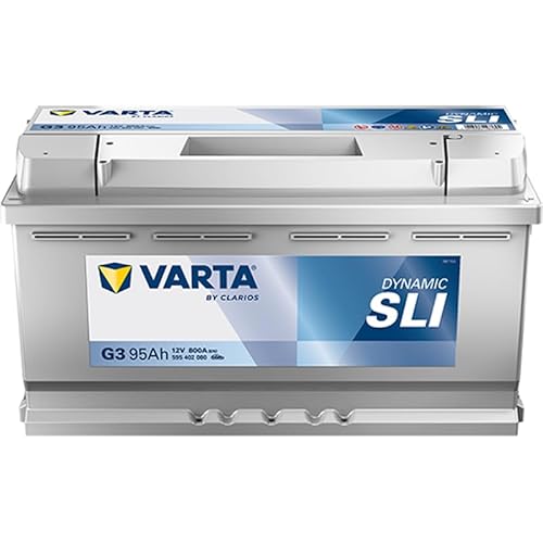 VARTA Automotive DYNAMIC SLI (G3) 12V 95Ah 800A - Nassbatterie KFZ mit Standardausstattung & ohne Start-Stopp System - Starterbatterie für einfachen Energiebedarf - Bleisäurebatterie wartungsfrei