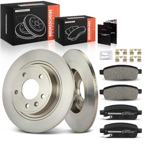 Frankberg Bremsensatz inkl. 2x Bremsscheiben + 4x Bremsbeläge Hinten Kompatibel mit Astra J Caravan P10 Zafira Tourer C P12 Astra J GTC Astra J P10 Replace# 1605296
