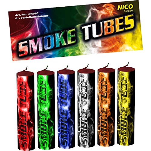 Nico 6X Smoke Tube Rauchfackeln Rauchbomben Rauchgenerator Raucherzeuger Rauchtopf (Mixed)