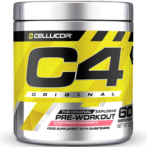 C4 Original - Pre-Workout-Booster - Getränkepulver für Energy Drink | 150 mg Koffein + Beta-Alanin + Kreatin-Monohydrat (Erdbeer-Margarita, 60 Portionen)
