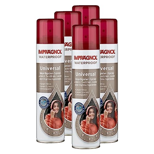 Imprägnol Universal Imprägnierspray 5x400ml: Wetterschutz für Leder, Textilien & Hightechgewebe, atmungsaktiver Schutz vor Nässe & Schmutz mit Membranfunktion - ideal für Taschen, Schuhe, Kleidung