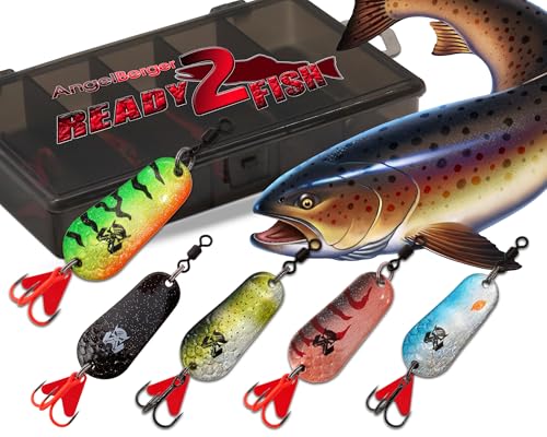 Barsch - Forellen Blinkersortiment mit Box Angel Berger