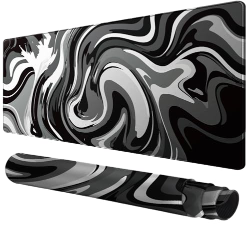 Rcege Großer Mauspad für Schreibtisch - 800x400mm Gaming-Mauspad mit genähten Kanten, Nicht rutschender Unterlage, Schreibtischmatte für Tastatur und Maus