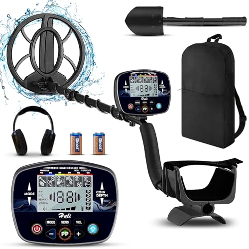 RUVVDR Metalldetektor Kinder Erwachsene Profi Hochpräzisions Metalldetektoren mit LCD Display Einstellbarer Metal Detector, 5 Modi