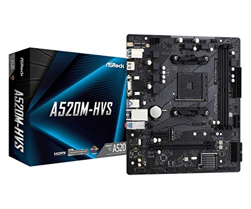 MB ASRock A520M-HVS AM4 M-ATX Retail Schwarz