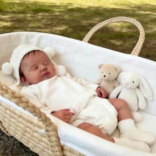Zero pam Reborn Baby Mädchen,50CM- Reborn Puppe Lebensecht Silikon Baby, Puppen Wie Echt, Realistisch Newborn Babys Puppe Echte Babypuppe Vollsilikon Lebensecht Reborn Baby Mädchen