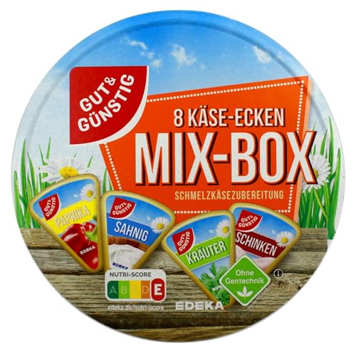 Gut & Günstig Schmelzkäse-Ecken Mix-Box, 9er Pack (9 x 250g)