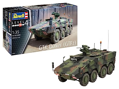 Revell Modellbausatz I GTK Boxer GTFz I Detailreicher Level 4 Militärbausatz I 223 Teile I Maßstab 1:35 I für Kinder und Erwachsene ab 12 Jahren
