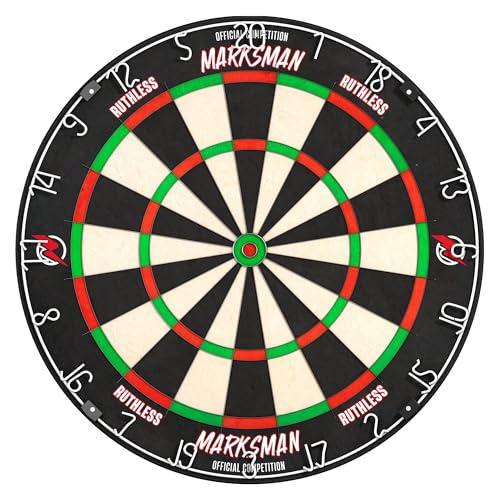 Ruthless Marksman Dartscheibe aus Sisal mit ultradünnem Draht, professionelles Design, für Dartpfeile mit Stahlspitze (DB072)