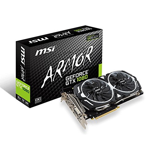 MSI V336-004R GeForce GTX 1080 Armor 8G OC PCI-Express-Grafikkarte