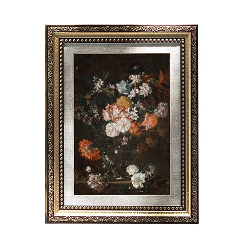 Bilderrahmen 15.3x20.4cm Vintage Gold, Retro Fotorahmen mit Wandhaken, antiker Rahmen mit kunstvollem Design für den Schreibtisch im Homeoffice, die Wand oder den Tisch, ideal für Familie, Hochzeit