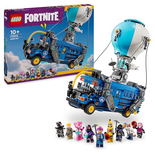 LEGO Fortnite Schlachtenbus, Spielzeug zum Videospiel mit Minifiguren, Geschenk für Gaming Fans ab 10 Jahren, Fahrzeug Bauset für Kinder, Kreatives Geschenk zum Geburtstag - 77073