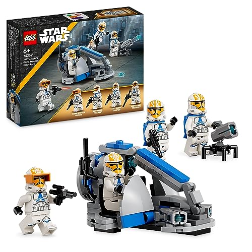 LEGO Star Wars Ahsokas Clone Trooper der 332. Kompanie – Battle Pack, The Clone Wars Spielzeug-Set mit Speeder-Fahrzeug inkl. Shootern und Minifiguren, kleine Geschenkidee für Kinder ab 6 Jahren 75359