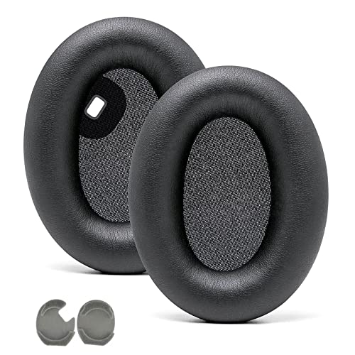 Earpads Cushions Ersatz für Sony WH-1000XM4 Over-Ear Kopfhörer, kompatible WH1000XM4 Ohrpolster mit weicherem Proteinleder, Geräuschisolierung Memory Foam, Schwarz