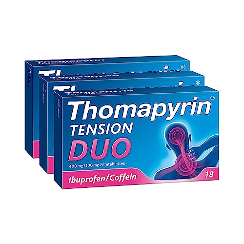 Thomapyrin TENSION DUO Filmtabletten - Schnelle Linderung bei stärkeren Kopfschmerzen - 2 x 18 Stk.
