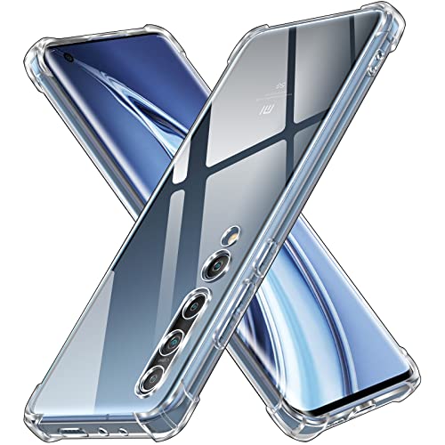 ivoler Klar Silikon Hülle für Xiaomi Mi 10 5G mit Stoßfest Schutzecken, Dünne Weiche Transparent Schutzhülle Flexible TPU Durchsichtige Handyhülle Kratzfest Case Cover