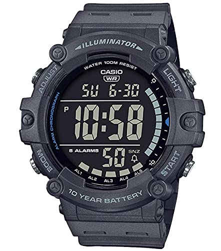 Casio Unisex-Erwachsene Digital Quartz Uhr mit Kunststoff Armband AE-1500WH-8BVEF