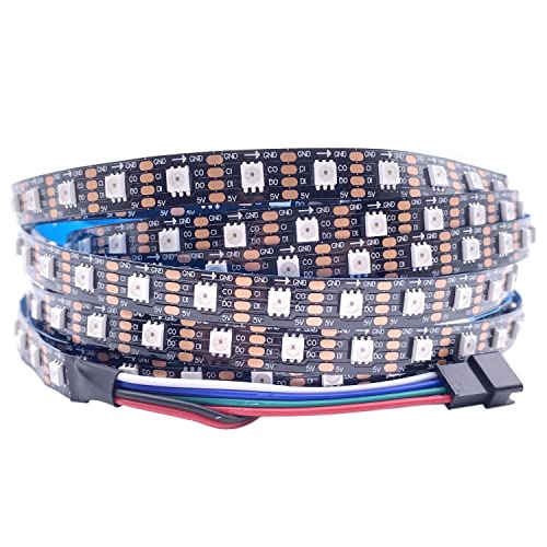 SK9822 RGB Led Streifen Licht Ähnliche APA102 1m 5m 30 60 144 LED DATEN und UHR Separat Einzeln address IP30 65 67 DC5V (Black PCB IP30, 5 M 60 Led/M)