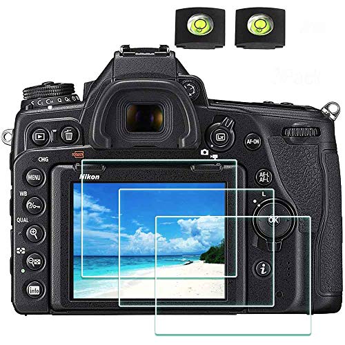ULBTER Displayschutzfolie Schutzfolie für Nikon D6 D850 D800 D750 D610 D600 D500 Kamera & Blitzschuhabdeckung, 9H Härte LCD Gehärtetes Glas [3+2 Stück]