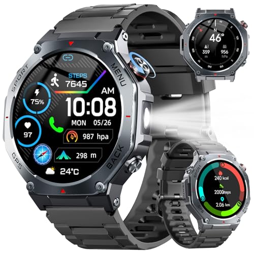 Smartwatch Herren GPS, 1,43