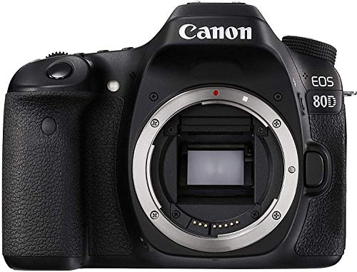 Canon EOS 80D SLR-Digitalkamera Gehäuse (24,2 Megapixel, 7,7 cm (3 Zoll) Display, APS-C CMOS Sensor, 45 AF-Kreuzsensoren, DIGIC 6 Bildprozessor, NFC und WLAN, Full HD) schwarz