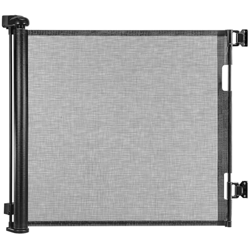 PetHot Baby-/Kleinkind-Tür, einziehbar, Sicherheitszaun, für den Innen- und Außenbereich (Schwarz, 140CM)