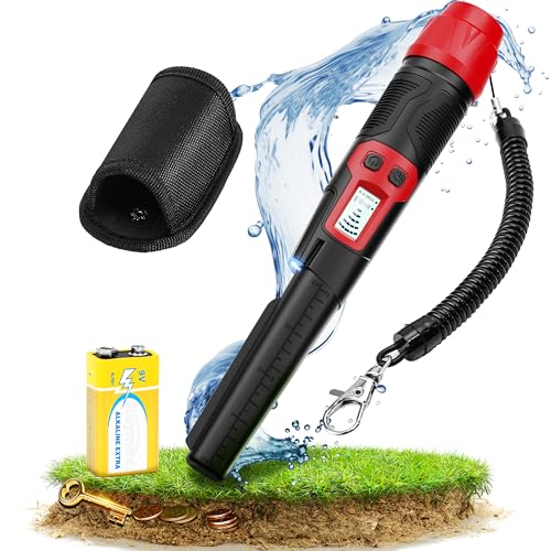 KAIWEETS Metalldetektor Pinpointer, IP68 Wasserdicht 360° Pulsinduktion Metalldetektor, 3 Modi, Höhere Empfindlichkeit Metalldetektor Profi mit LCD-Bildschirm für Goldmünze, Relikte, Schmuck