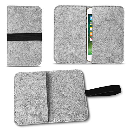 UC-Express Filz Hülle Apple iPhone SE 2022 5 5S 5C Tasche Cover Case Handy Flip Filztasche