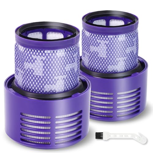 Ersatzfilter für Dyson Cyclone V10 SV12, 2 Pack Filter & 1 Reinigungsbürste Kompatibel mit Dyson Cyclone V10 Animal Absolute Motorhead SV12, Ersetzt Teil # 969082-01