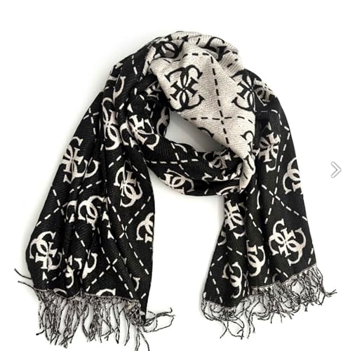 GUESS Scarf 70 x 190 Black Logo