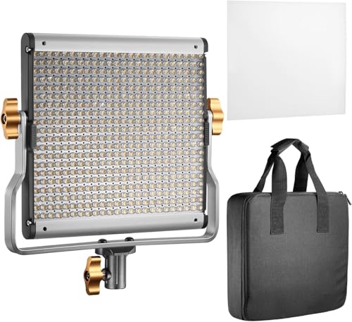 NEEWER LED Videoleuchte Streaming Licht mit U Halterung für Studio YouTube Videolicht Panel Dimmbar Zweifarbige Set haltbare Metallrahmen Kamera Key Light mit 480 LED Perlen 3200-5600K CRI 96+