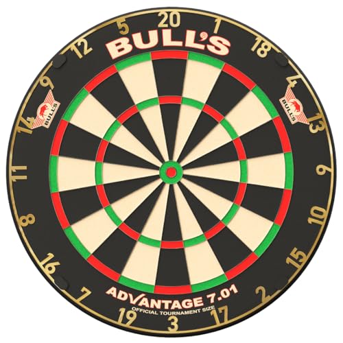 Bull's Advantage 701 Professional Dartboard | Premium Afrikanisches Sisal | Offizielle Turniergröße | Ultrafeine Messerdrähte | Langlebig und einfach zu montieren