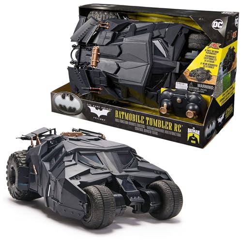 DC Comics - Batman Tumbler RC, ferngesteuertes Fahrzeug im Design der The Dark Knight Trilogie, Maßstab 1:15, für große und kleine Fans ab 4 Jahren