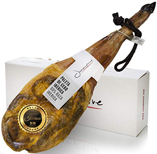 Pata Negra Schinken - Spanischer Iberico Schinken (Vorderschinken) 4-4.5 Kg - Jamon Iberico (Paleta Iberica de Cebo)