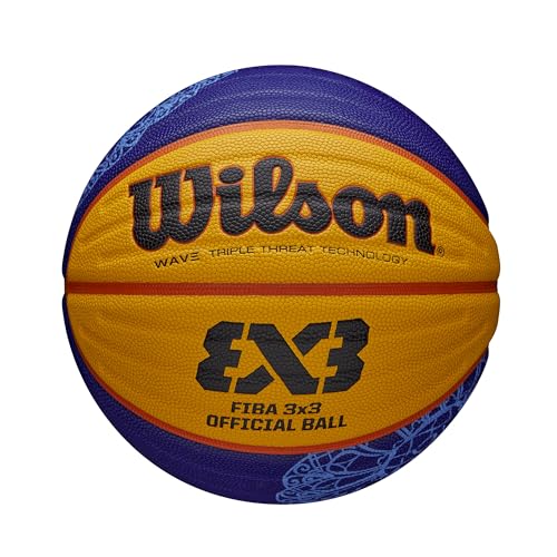 Wilson FIBA 3x3 Offizieller Spiel Basketball – Größe 15,2–72,4 cm, 6, Blau/Gelb
