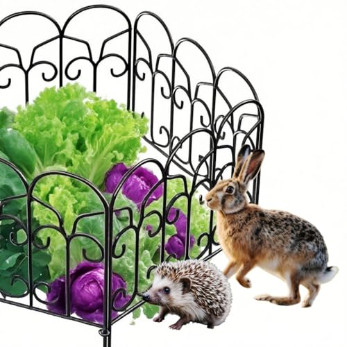 Amagabeli Garden Home Dekorative Beetzaun Metall Gartenzaun 46x230cm 5 Stück Zaun Teichzaun mit Zaunelementen Gartenzäune Bei Dekorative Freigehege Teich Zaun Garten Faltdraht Zäune