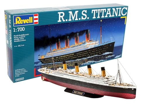 Revell 05210 Modellbausatz Schiff 1:700 - R.M.S. Titanic im Maßstab 1:700, Level 4, originalgetreue Nachbildung mit vielen Details, Kreuzfahrtschiff, 05210, merhfarbig, Weiß