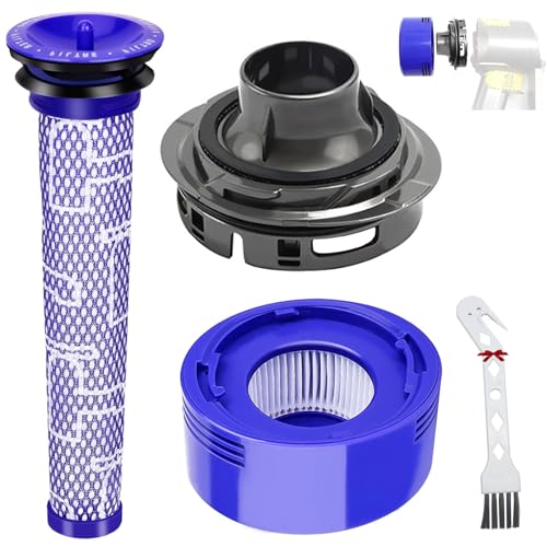 KiimSin Motor Heckabdeckung + Filter + Vorfilter Set Ersatz für Dyson V7 V8 Staubsauger Staubsauger Zubehör, für Dyson Motorabdeckung HEPA filter-Staubsaugerfilter-Set