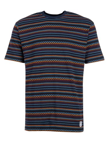 IRIEDAILY Herren T-Shirt aus Bio-Baumwoll Jacquard Jersey - Chop Chop Tee in Night Sky, L