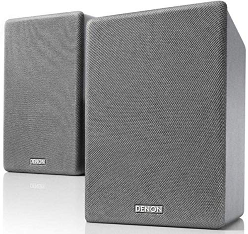 Denon SCN10 Lautsprecher, Zwei-Wege-HiFi-Lautsprecher für TV-Soundsystem, 2 x 65 W, kompatibel mit Empfängern und Verstärkern, Elegantes Design, Grau