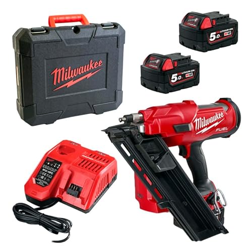 Milwaukee M18FFN-502C Akku-Nagler mit 2 x 5.0 Ah Akku in Werkzeugkoffer