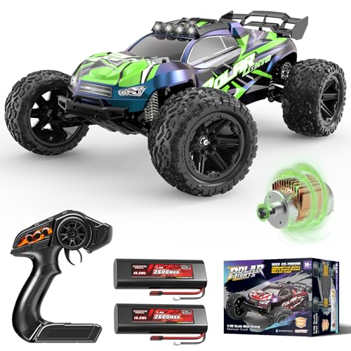 Womaqu 1:10 Großes RC Auto 18 Zoll, schnelles ferngesteuertes Auto, 45+ km/h RC Offroad Elektro-Truck, inkl. 2 wiederaufladbare 2600-mAh-Akkus, RC Autos für Erwachsene & Jungen