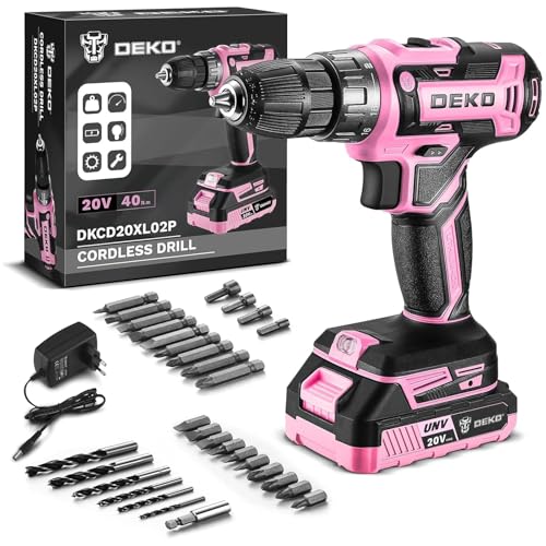 Akkuschrauber Akku Bohrschrauber AkkubohrerBohrmaschine Schrauber set:DEKOPRO 20V 30tlg Zubehör 18+1 Drehmomentstufen Schlagbohrschrauber 40Nm mit Akku und Ladegerät 20 Volt Akku-Bohrschrauber