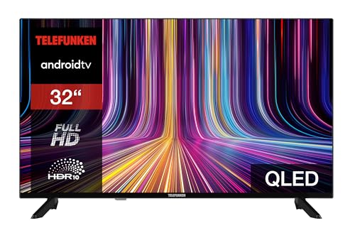 TELEFUNKEN QLED TV 32 Zoll Fernseher Full HD Android Smart TV (HDR, Triple-Tuner, Bluetooth) QF32AN750S